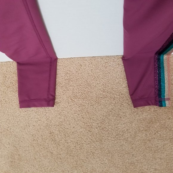 Spiritual Gangster leggings XS Essential High Waisted Yoga rainbow tuxedo stripe - Picture 11 of 16